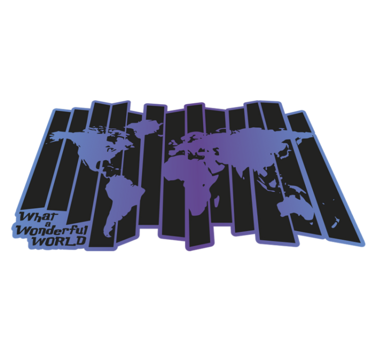 World map vinyl rug in a wonderful world design - TenStickers