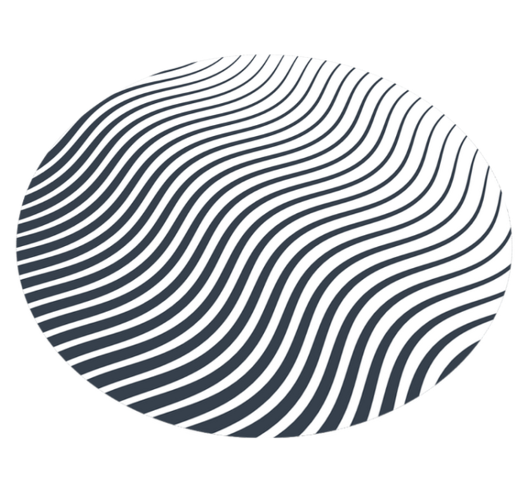 Optical Waves striped vinyl rug - TenStickers