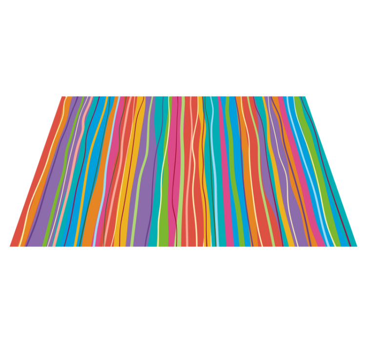 Colorful striped pattern striped vinyl rug - TenStickers