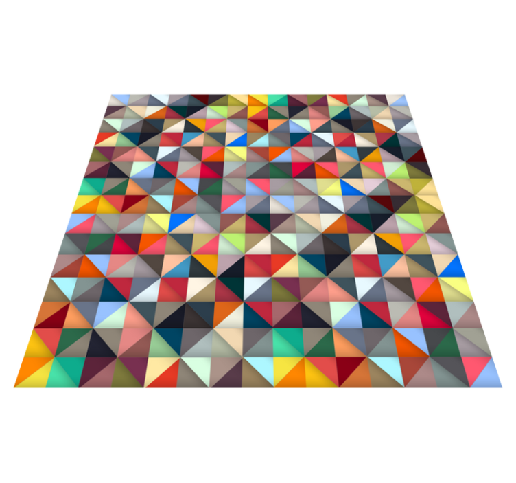 Colorful Triangular Pattern geometric vinyl rug - TenStickers