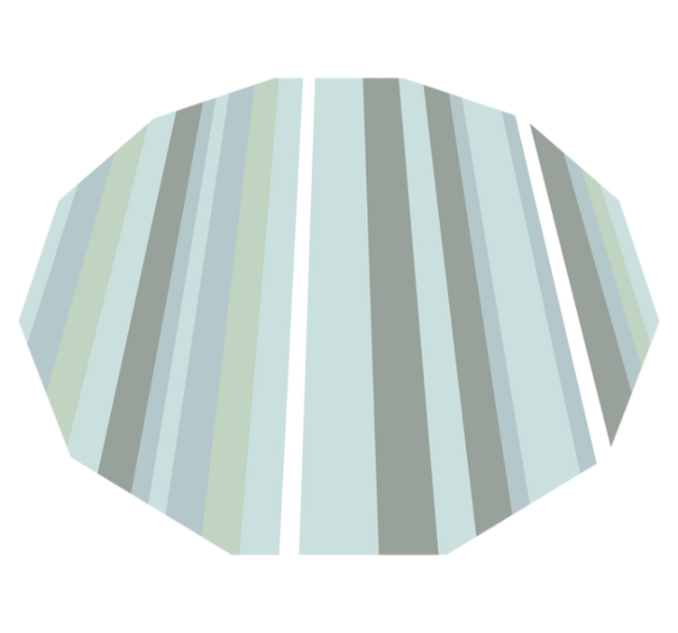 Lined Octagon striped vinyl rug - TenStickers