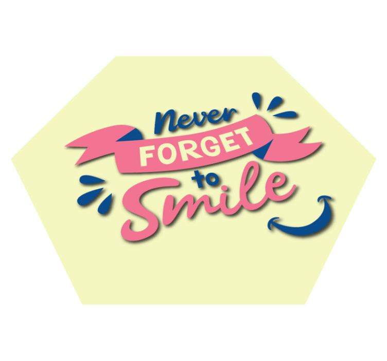Never Forget Smile custom vinyl rug - TenStickers