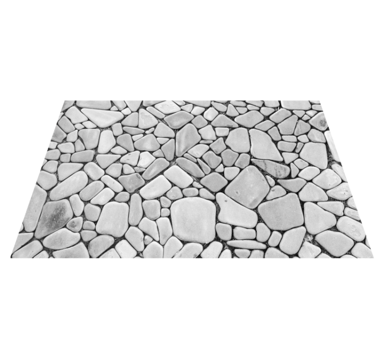 Stone effect vinyl rug pebble stone design - TenStickers