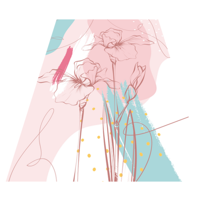 Abstract Floral Patterns vinyl rug flowers - TenStickers