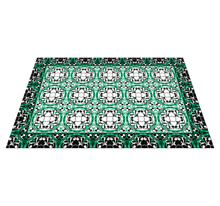 Ornate Mosaic tile vinyl rug - TenStickers