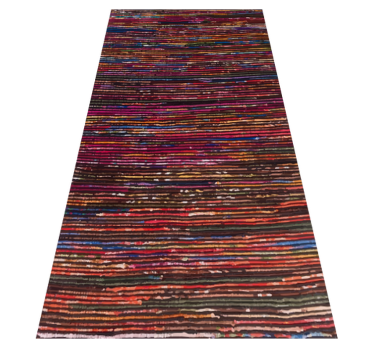 Multicolored Stripes striped vinyl rug - TenStickers