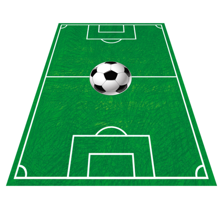 Soccer Field Graphics vinyl rug gaming - TenStickers