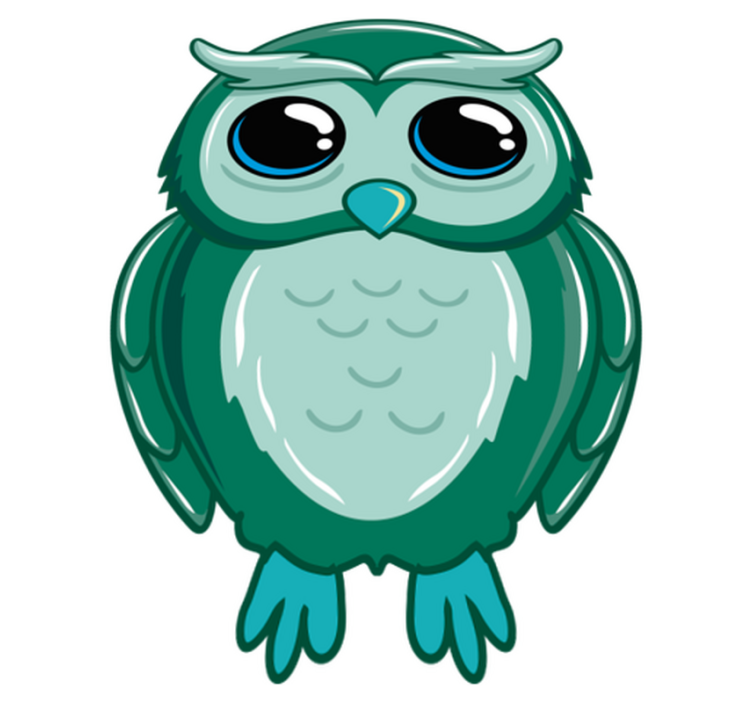 Cartoon Owl Illustration kids vinyl rug - TenStickers