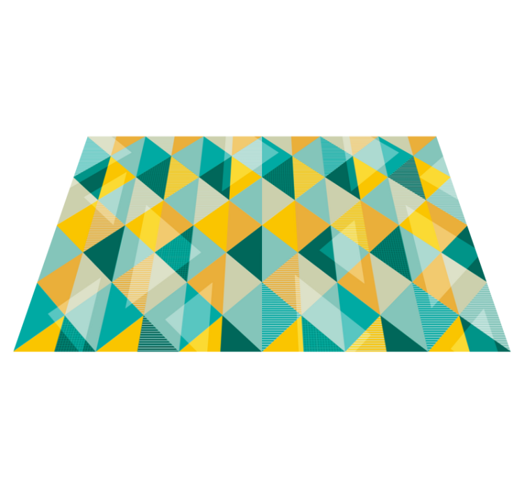 Story of triangles geometric vinyl rug - TenStickers