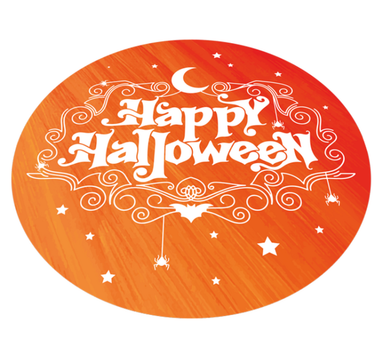 Halloween vinyl rug halloween celebration circle - TenStickers