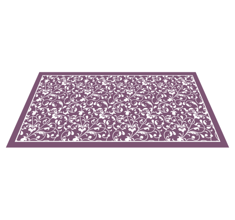 Elegant Swirl Pattern vinyl rug flowers - TenStickers