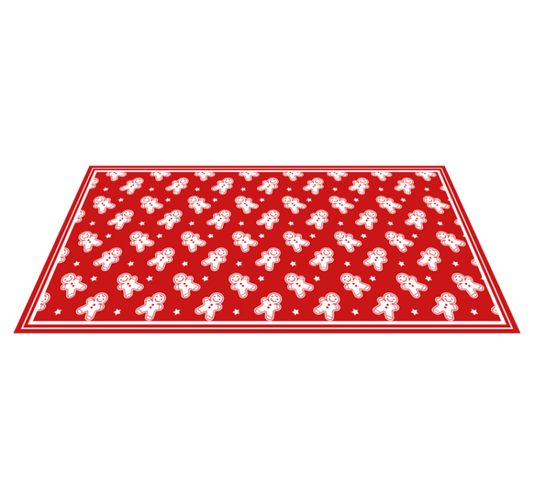 Gingerbread Festivity christmas vinyl rug - TenStickers