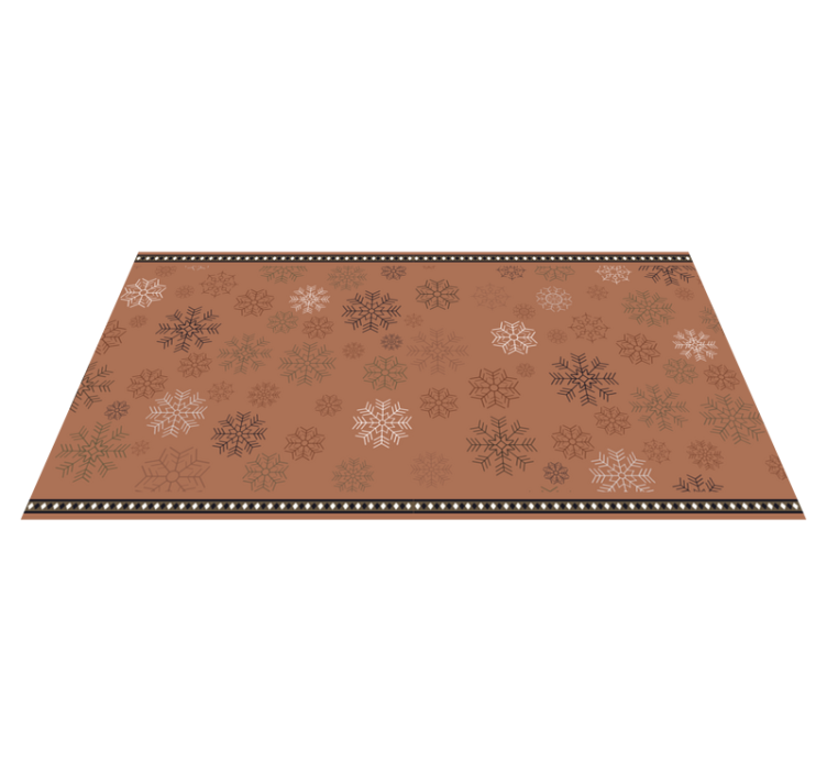 Snowflake Motif vinyl rug flowers - TenStickers