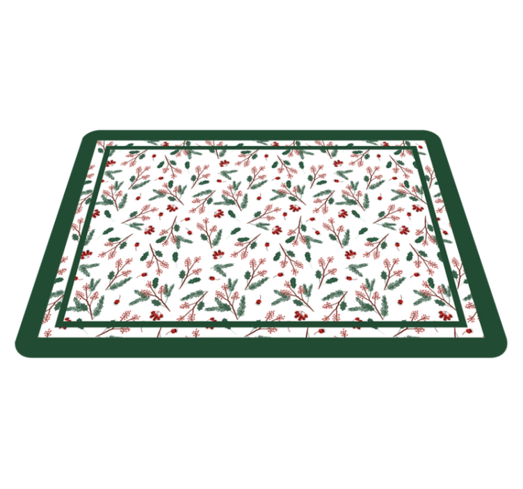 floral pattern merry xmas Christmas tree mat - TenStickers