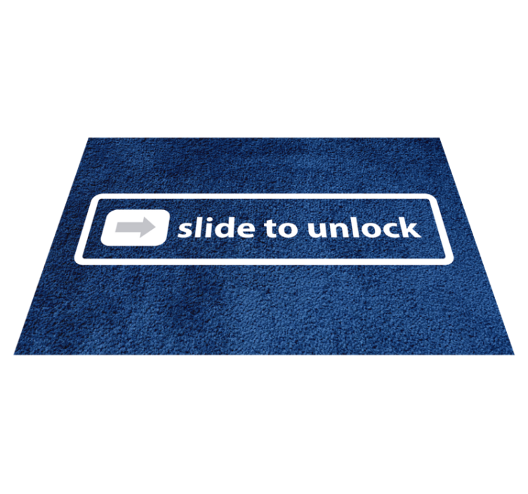 Slide Unlock Design custom vinyl rug - TenStickers