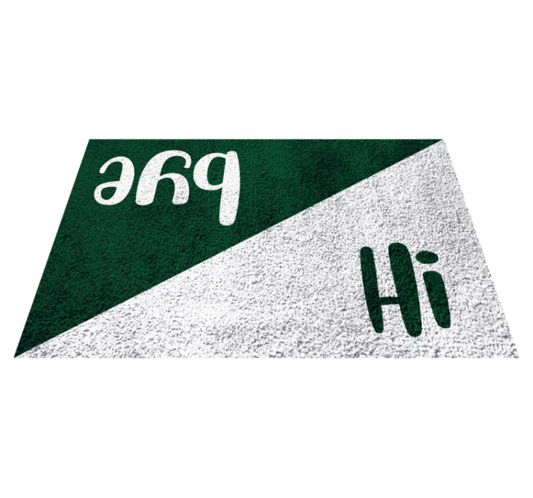 Prahs Hi Greetings custom vinyl rug - TenStickers