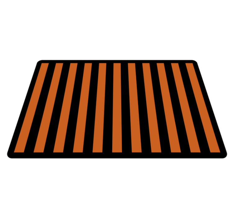 Linear Elegance striped vinyl rug - TenStickers
