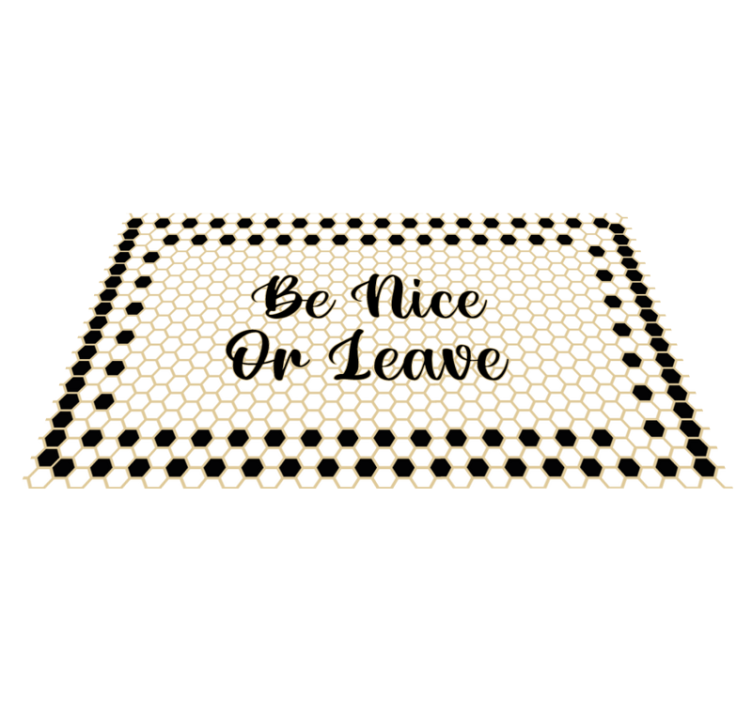 Customized text be nice custom rug - TenStickers