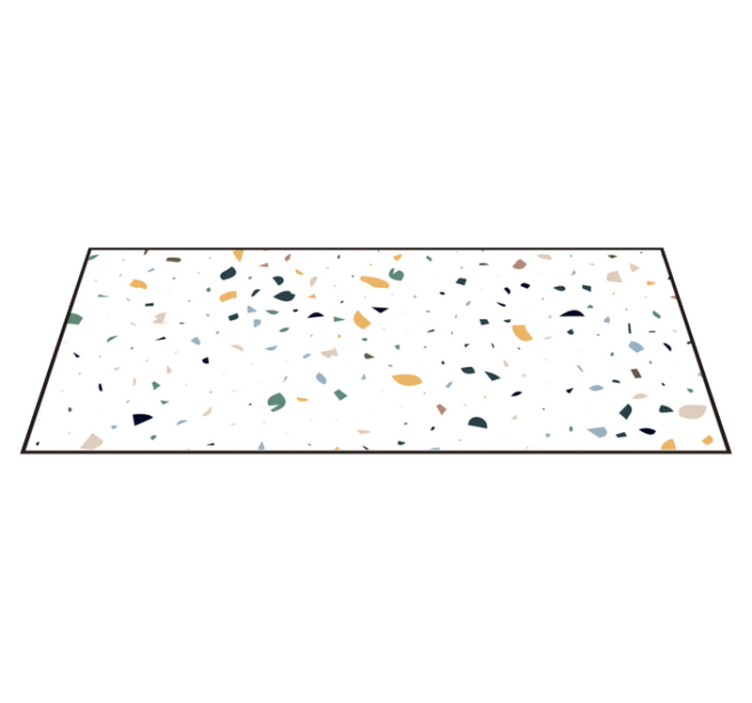 White Terrazzo  minimal rug - TenStickers