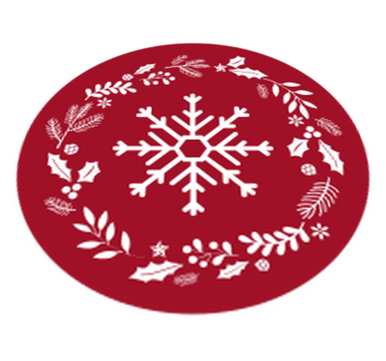 Seasonal Snowflake christmas vinyl rug - TenStickers