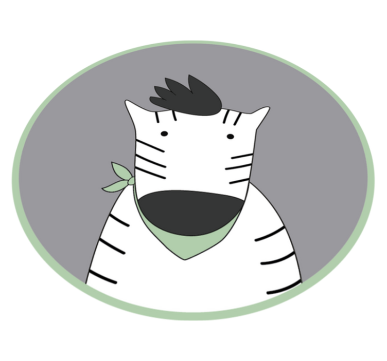 Cheerful Zebra kids vinyl rug - TenStickers