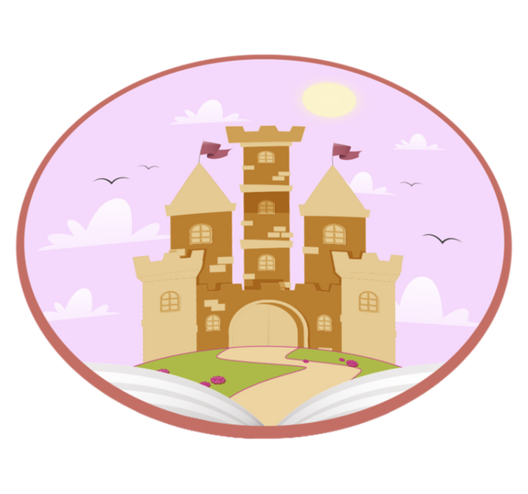 Fairytale Castle kids vinyl rug - TenStickers