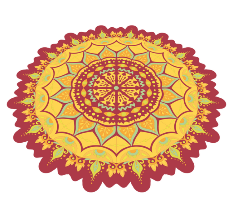 Mandala vinyl rug for mandala floor art - TenStickers