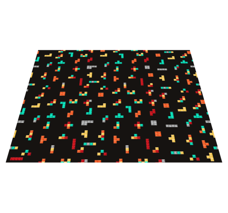 Tetris Theme vinyl rug gaming - TenStickers