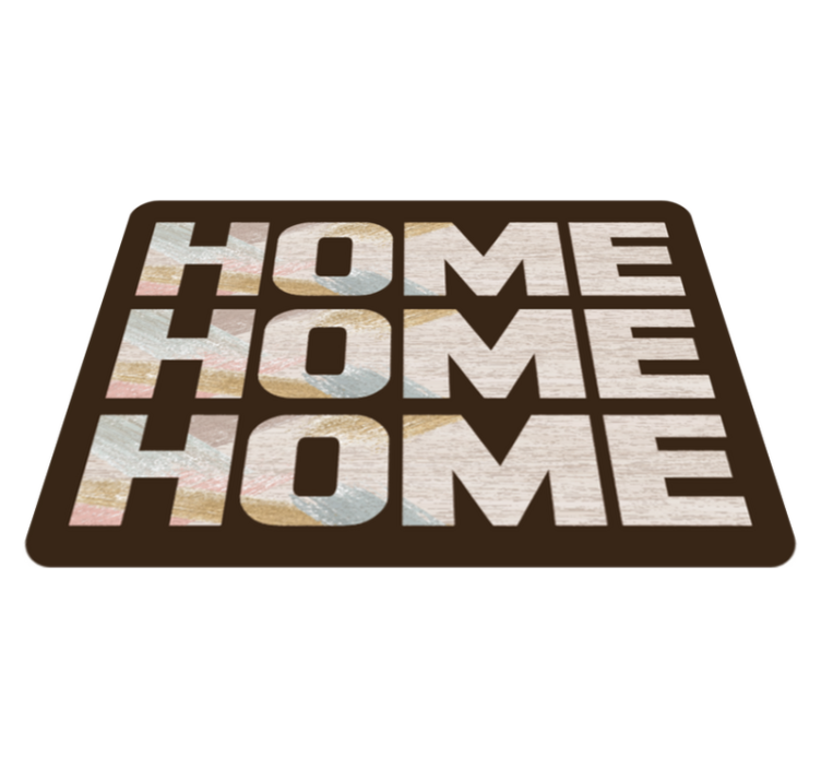 Welcome Home Entryway custom vinyl rug - TenStickers