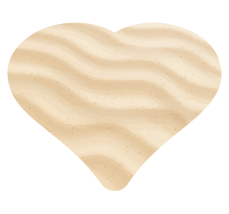 Wavy Heart Shape texture vinyl rug - TenStickers
