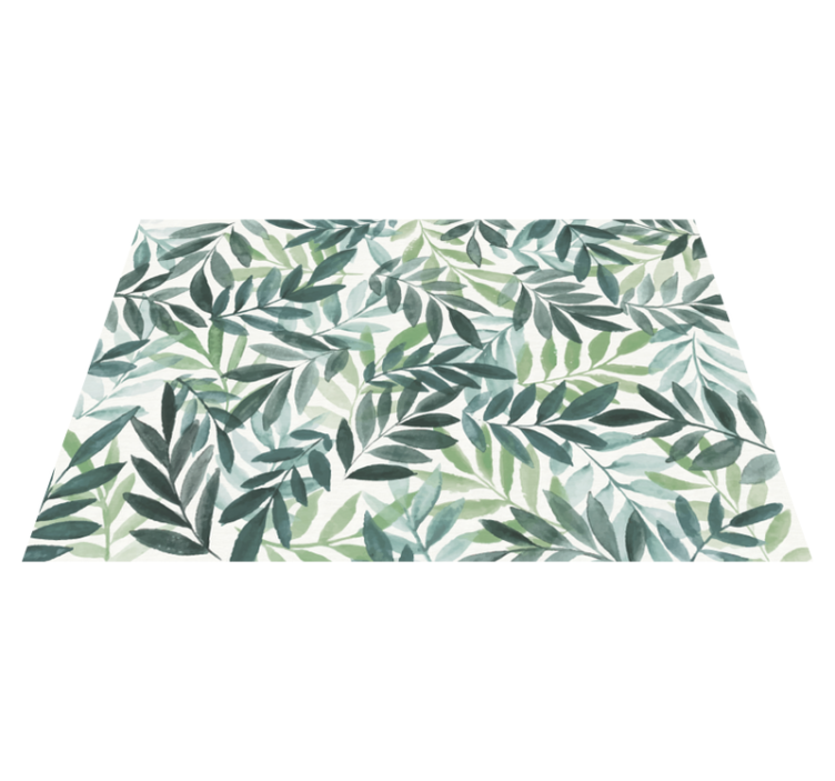 Botanical Foliage vinyl rug flowers - TenStickers