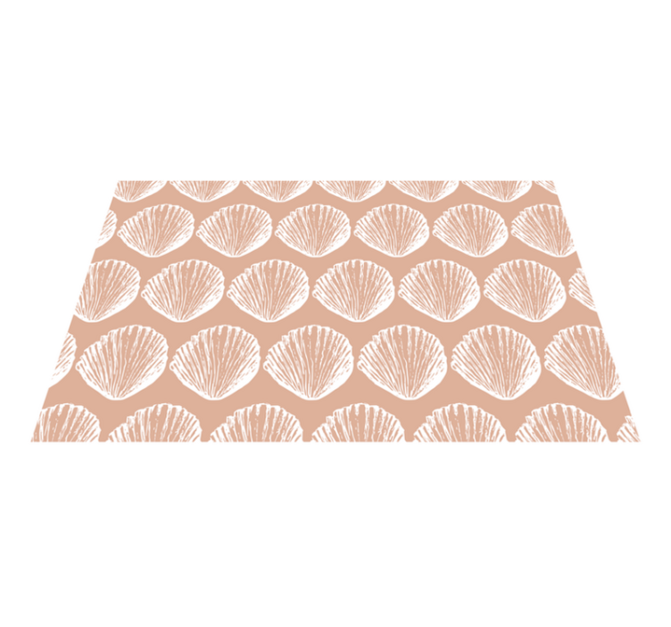 Seashell Pattern vinyl rug flowers - TenStickers