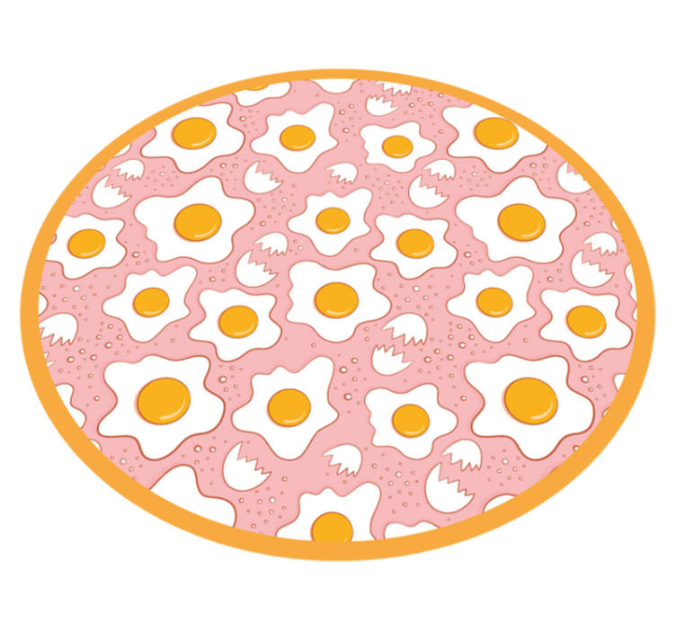 Circular Egg Pattern kids vinyl rug - TenStickers