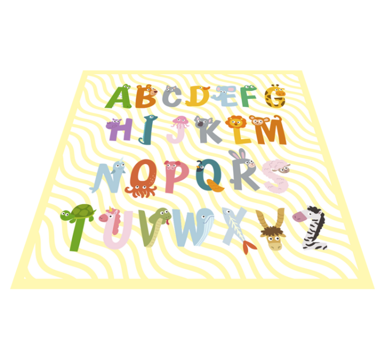 Alphabet playtime alphabet vinyl rug - TenStickers