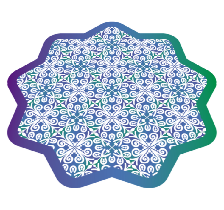 Intricate Tile Design tile vinyl rug - TenStickers