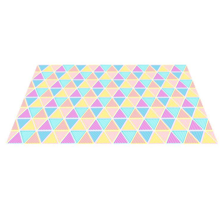 Colorful Triangle Pattern geometric vinyl rug - TenStickers