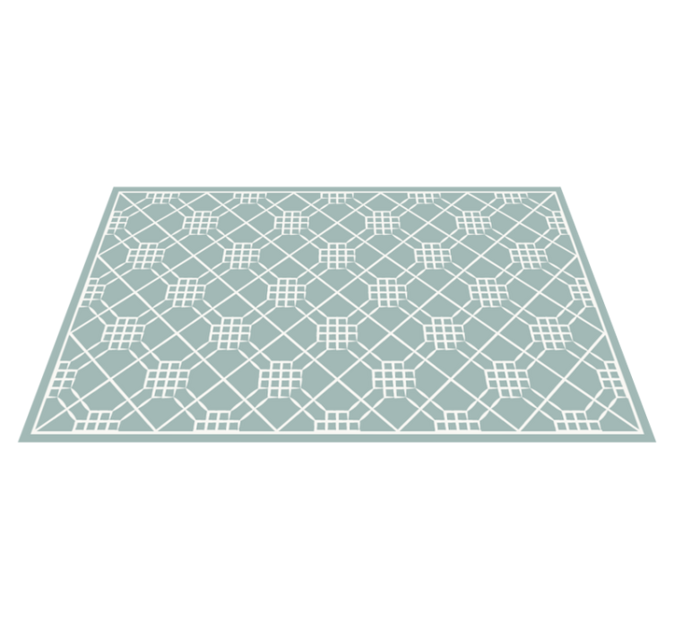 Tile vinyl rug geometric tile symmetry - TenStickers