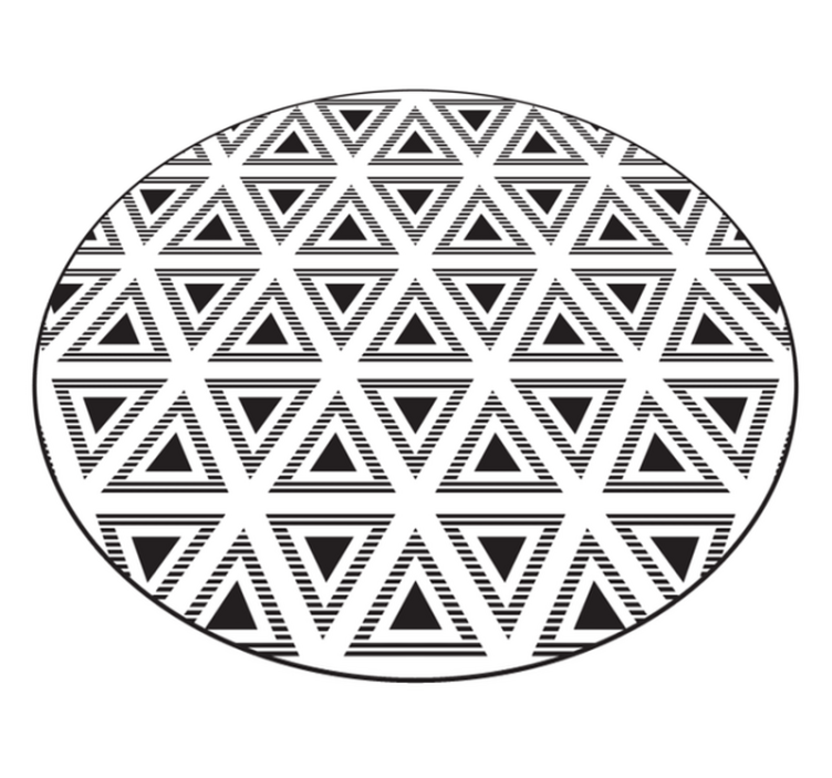 Geometric vinyl rug in triangular design - TenStickers