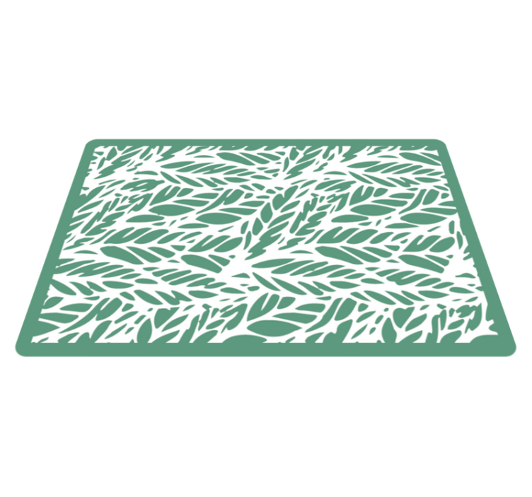 Leafy Elegance vinyl rug flowers - TenStickers