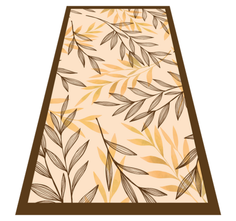 Autumn Foliage Motif vinyl rug flowers - TenStickers