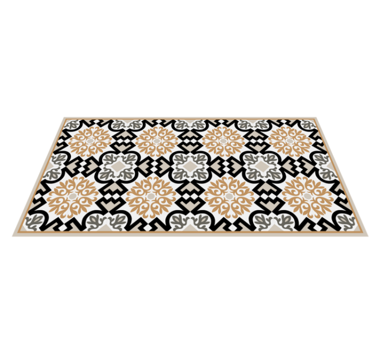 Mosaic vinyl rug with detailed mosaic design - TenStickers