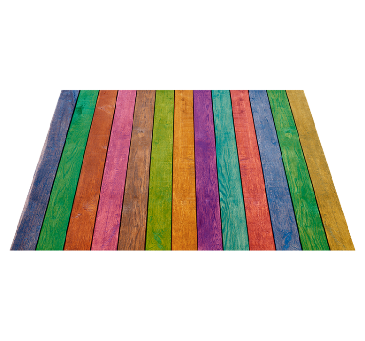 Wooden multicolor pattern wood flooring - TenStickers