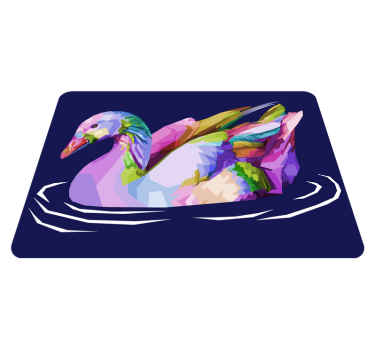 Abstract Duck Art animal vinyl rug - TenStickers