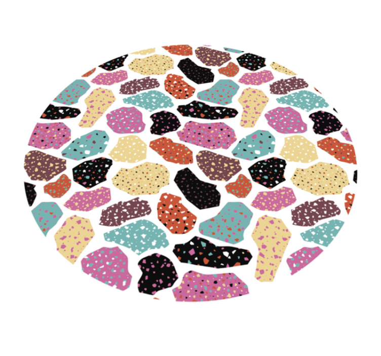 Colourful rock print teen vinyl rug - TenStickers