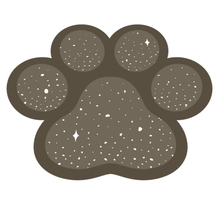 Vinyl rug dog paw animal rug - TenStickers