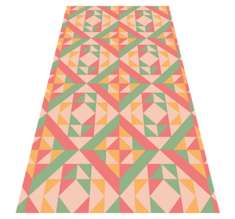 Geometric vinyl rug geometric patterned set - TenStickers