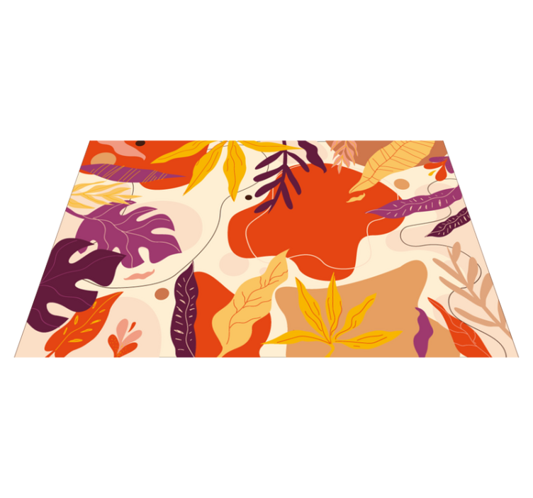 Autumn Foliage Patterns nature vinyl rug - TenStickers