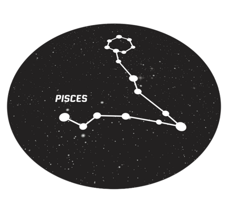 Pisces Constellation star vinyl rug - TenStickers