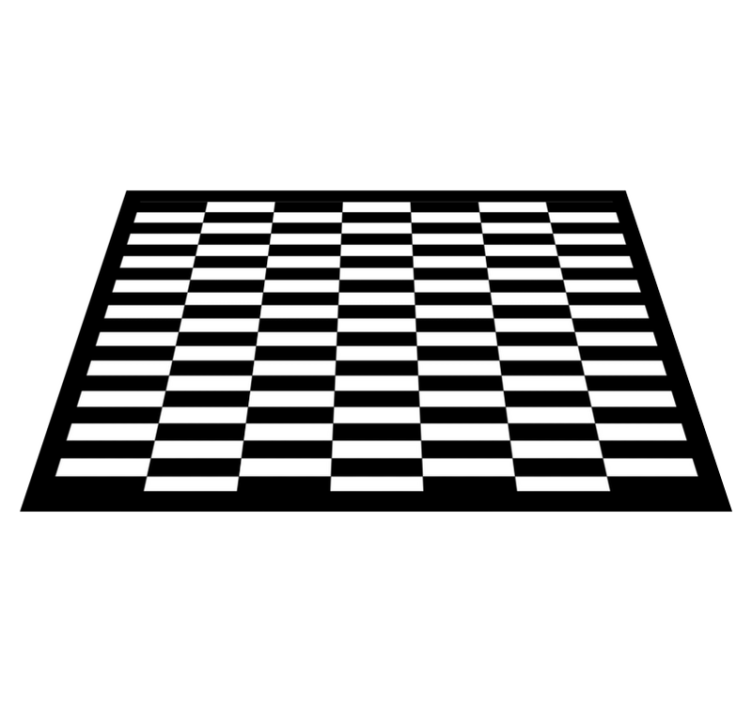 Classic Checkerboard striped vinyl rug - TenStickers