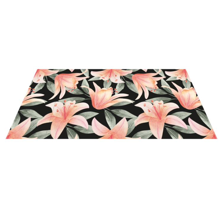 Retro colour floral pattern rug - TenStickers